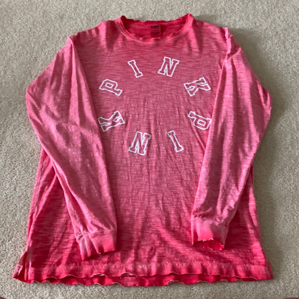 Pink (Victoria Secret) Small Hot Pink Long Sleeve
